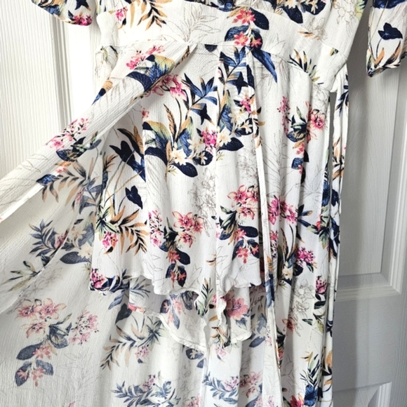 HP🎉 AEO Floral Kimono Romper / Maxi Dress - Size 0 - Picture 6 of 13